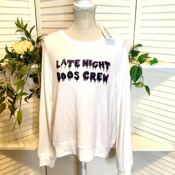 WILDFOX NEW LATE NIGHT BOOS CREW SOFT SWEATSHIRT SIZE MED 1239 - Picture 2 of 7